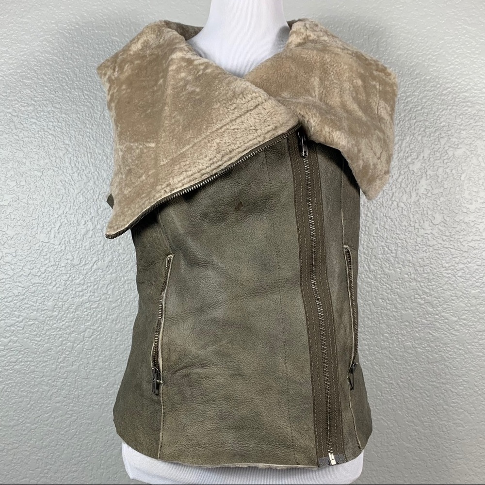 Free People by Muubaa Leather Sleveless Vest 8